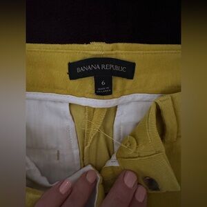 Banana Republic Yellow Cropped Pants
